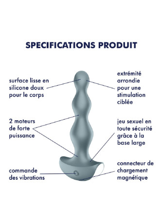 Plug anal vibrant gris Lolli plug 2 Satisfyer - CC5972720010